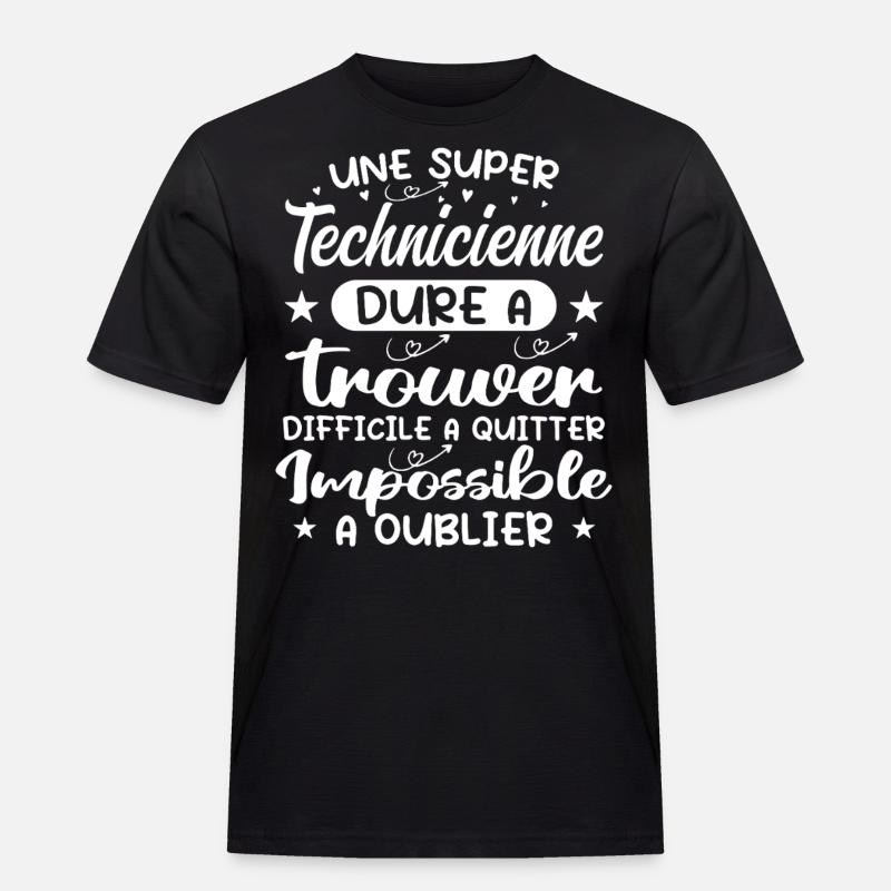Une Super Technicienne - Cadeau technicienne - T-shirt Workwear homme - noir