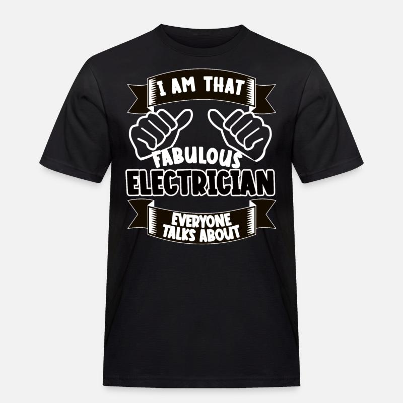 Elektriker Lustiger Spruch Geschenkidee - Männer Workwear T-Shirt - Schwarz