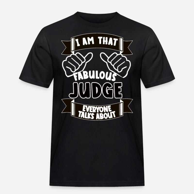 Richter Lustiger Spruch Geschenkidee - Männer Workwear T-Shirt - Schwarz