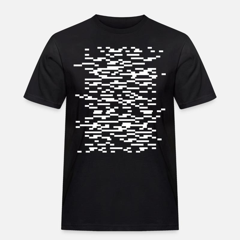 Glitch Waveframes Nachtgitter - Männer Workwear T-Shirt - Schwarz