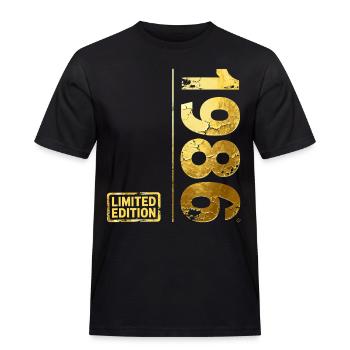 limited edition 1986 - Männer Workwear T-Shirt - Schwarz - Vorne - AI Model Male 178 light (178cm)