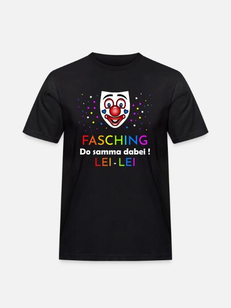 Fasching Do samma dabei - Männer Workwear T-Shirt - Schwarz