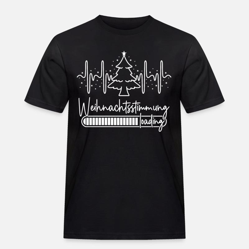 Weihnachtsstimmung loading - Männer Workwear T-Shirt - Schwarz