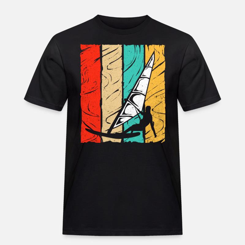 Windsurfen - Männer Workwear T-Shirt - Schwarz
