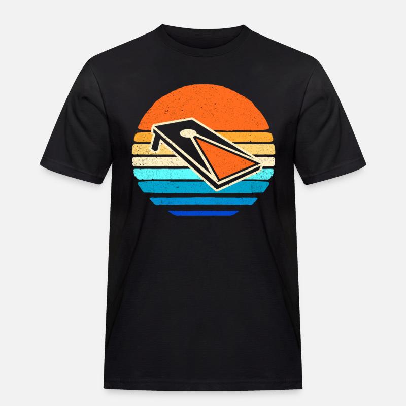 Cornhole - Männer Workwear T-Shirt - Schwarz