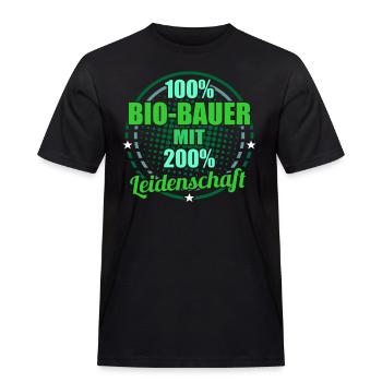 Bio-Bauer - Männer Workwear T-Shirt - Schwarz - Vorne - AI Model Male 178 light (178cm)