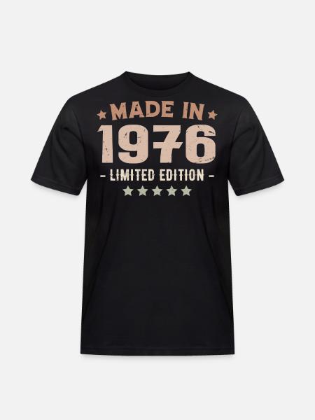 Made in 1976 Birthday Gift 1976 Vintage 1976 - Men's Workwear T-Shirt - black