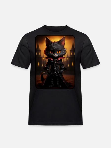 Dajana the Vampire - Cat - Men's Workwear T-Shirt - black