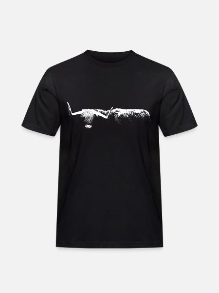 Højlandskvæg / Kvæg / Skotsk højlandskvæg - Herre Workwear T-Shirt - sort
