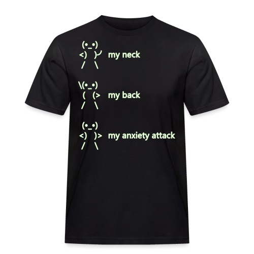 neck back anxiety attack - Men's Workwear T-Shirt
