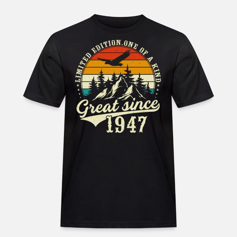 Einzigartig seit 1947 - Männer Workwear T-Shirt - Schwarz