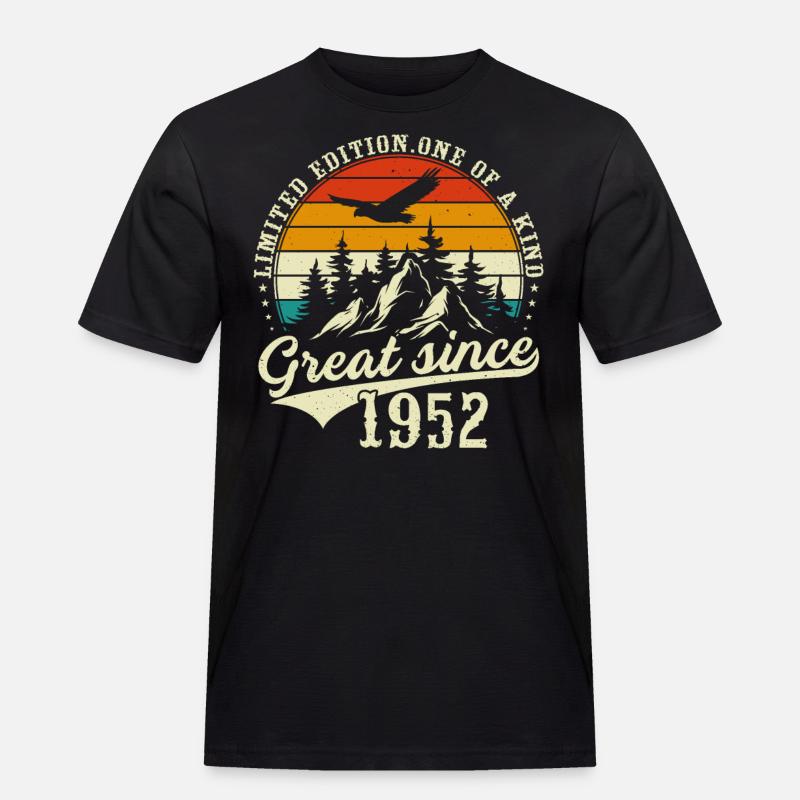 Einzigartig seit 1952 - Männer Workwear T-Shirt - Schwarz