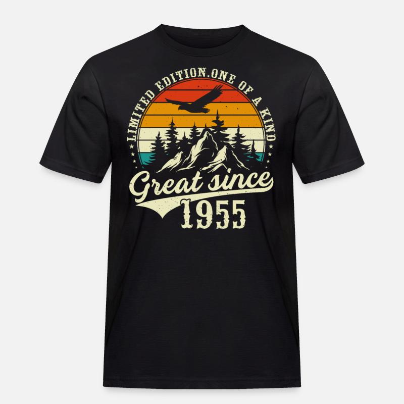 Einzigartig seit 1955 - Männer Workwear T-Shirt - Schwarz