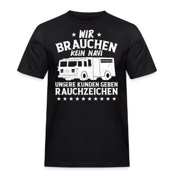 Wir Brauchen Kein Navi - Männer Workwear T-Shirt - Schwarz - Vorne - AI Model Male 178 light (178cm)