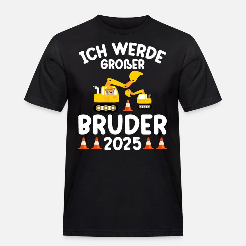 Ich Werde Großer Bruder 2025 - Männer Workwear T-Shirt - Schwarz