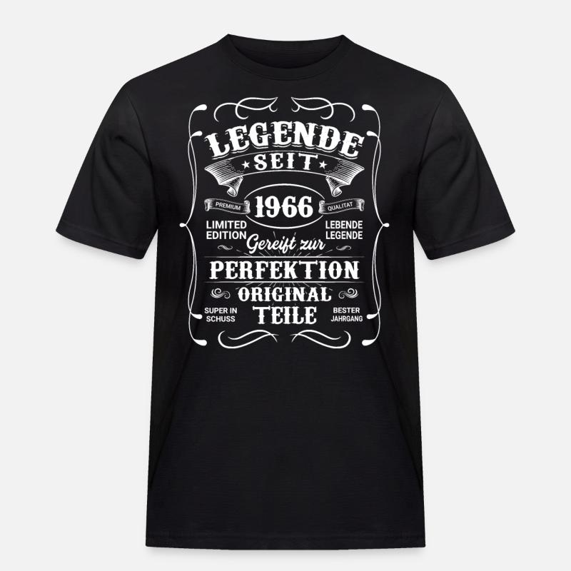 Generation 1966 - Männer Workwear T-Shirt - Schwarz