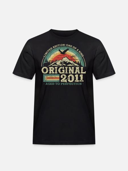 Cadeau Anniversaire 2011 - T-shirt Workwear homme - noir