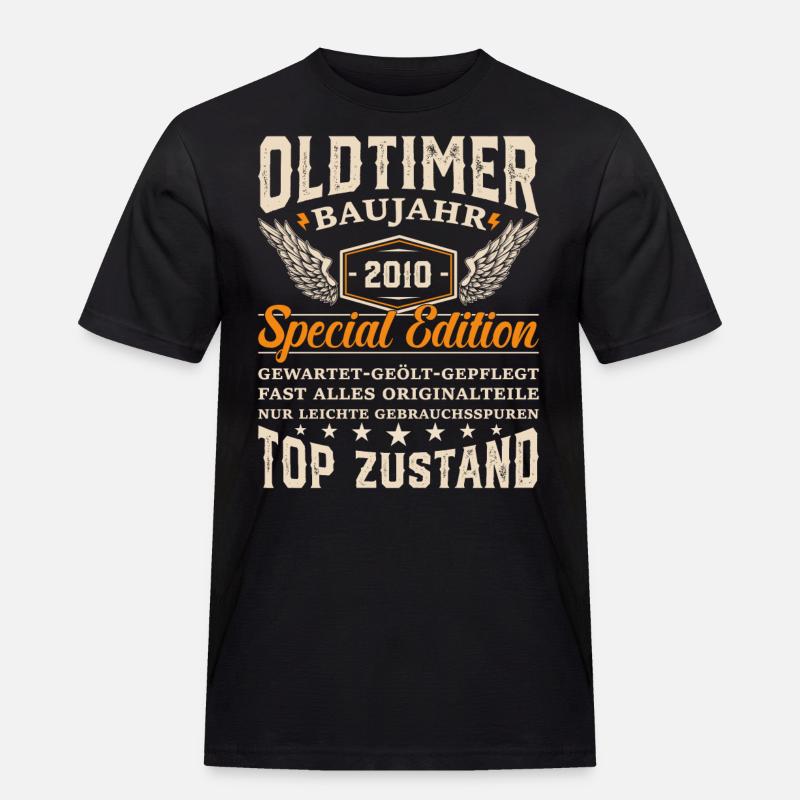 Retro Geschenkidee 2010 - Männer Workwear T-Shirt - Schwarz