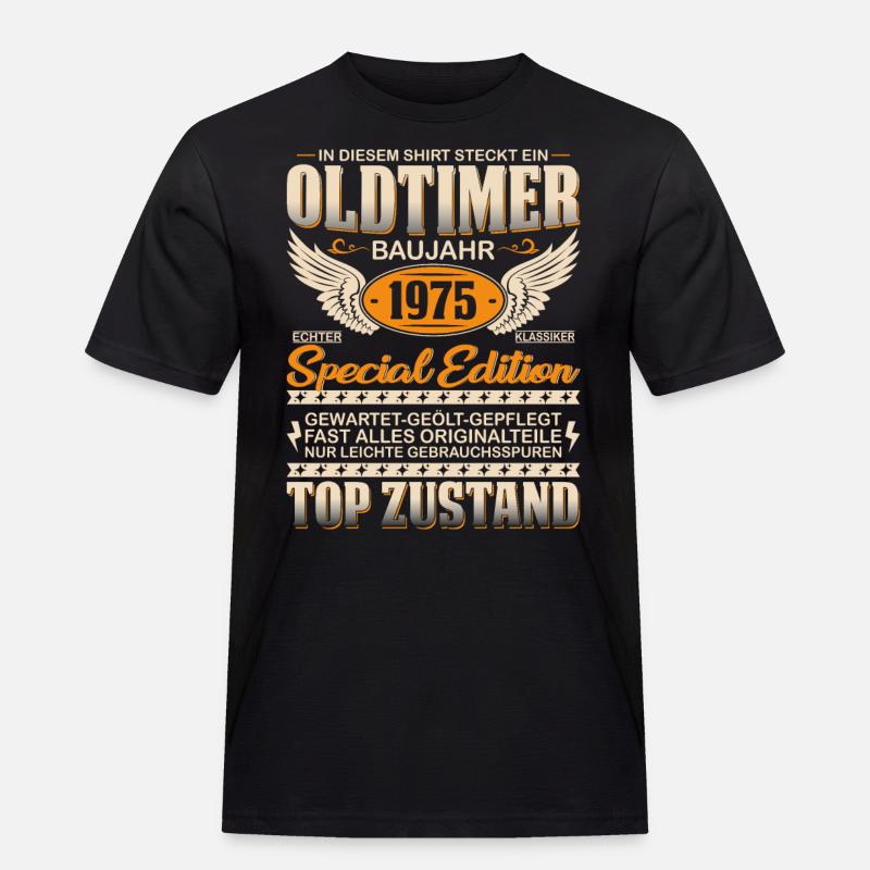 1975 Oldtimer Geschenk - Männer Workwear T-Shirt - Schwarz