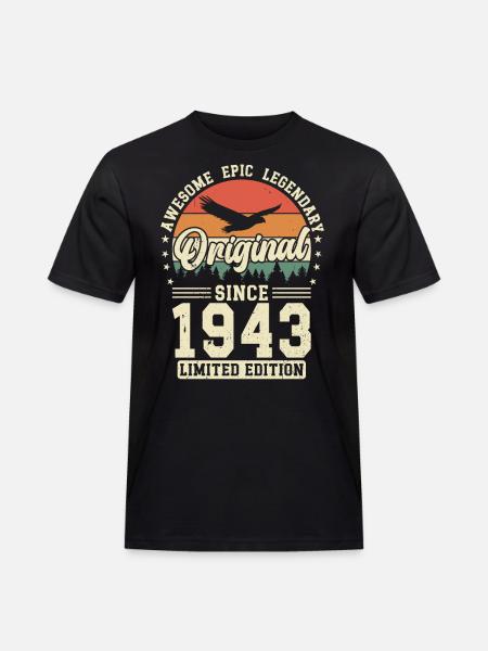 1943: Zeitlos Legendär - Männer Workwear T-Shirt - Schwarz