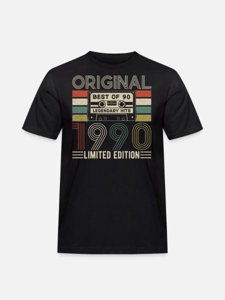 Legenden von 1990 - Männer Workwear T-Shirt - Schwarz