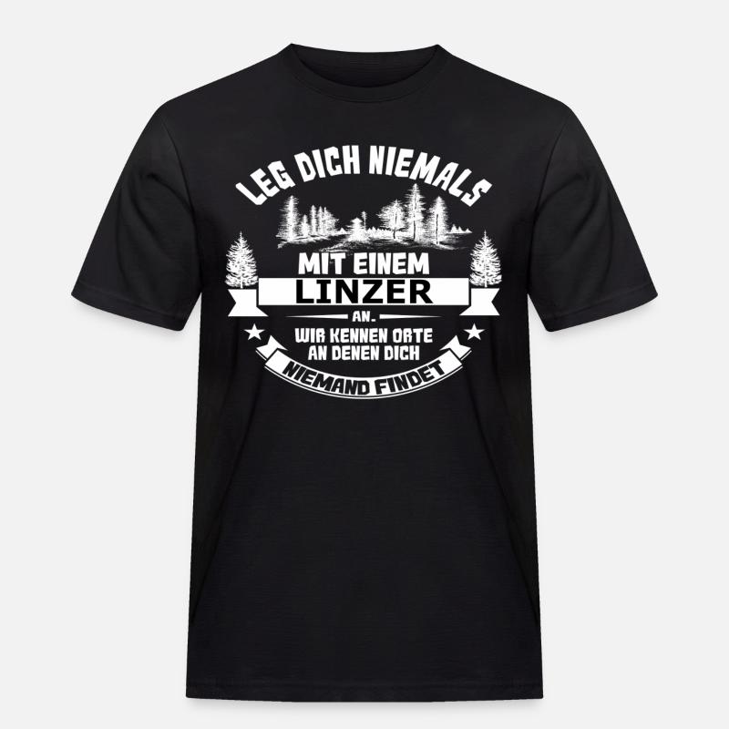 linzer - Männer Workwear T-Shirt - Schwarz
