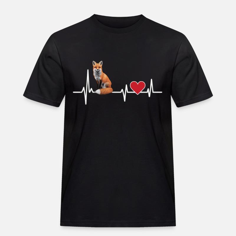 Fuchs - Männer Workwear T-Shirt - Schwarz