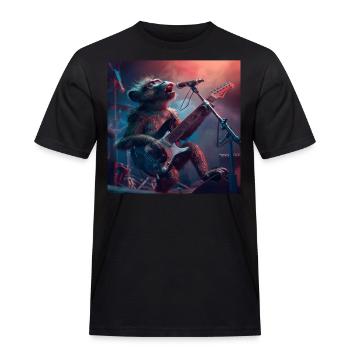 Baboon - Men's Workwear T-Shirt - black - Front - AI Model Male 178 light (178cm)