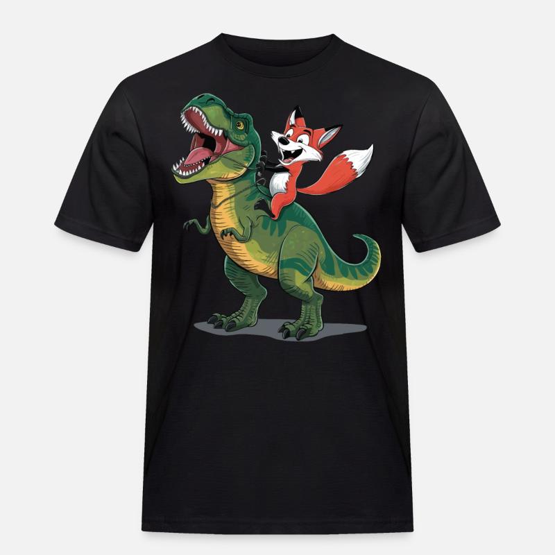 Fuchs - Männer Workwear T-Shirt - Schwarz