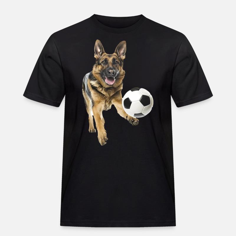 Deutscher Schäferhund - Männer Workwear T-Shirt - Schwarz