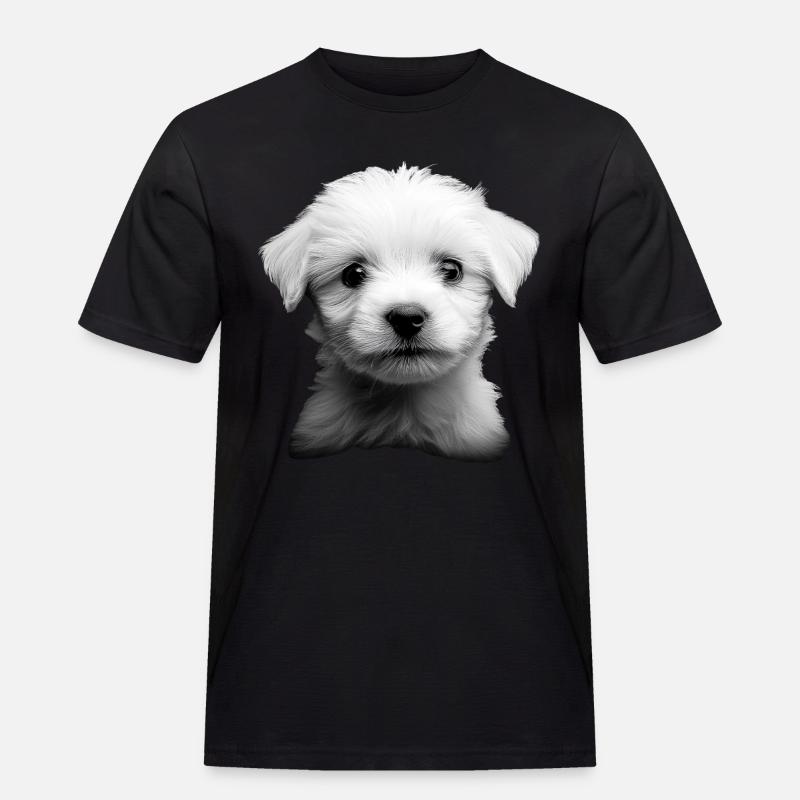 maltesisch - Männer Workwear T-Shirt - Schwarz