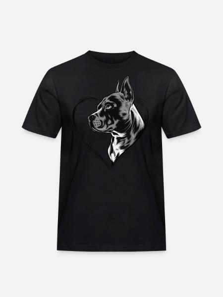 Amerikanischer Pitbull Terrier - Männer Workwear T-Shirt - Schwarz