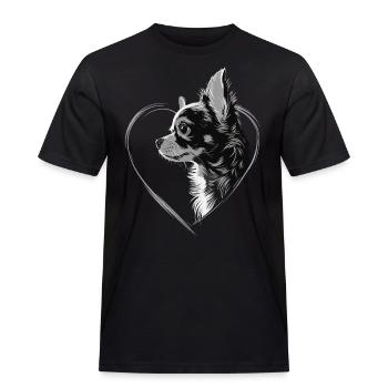 Chihuahua - Männer Workwear T-Shirt - Schwarz - Vorne - AI Model Male 178 light (178cm)