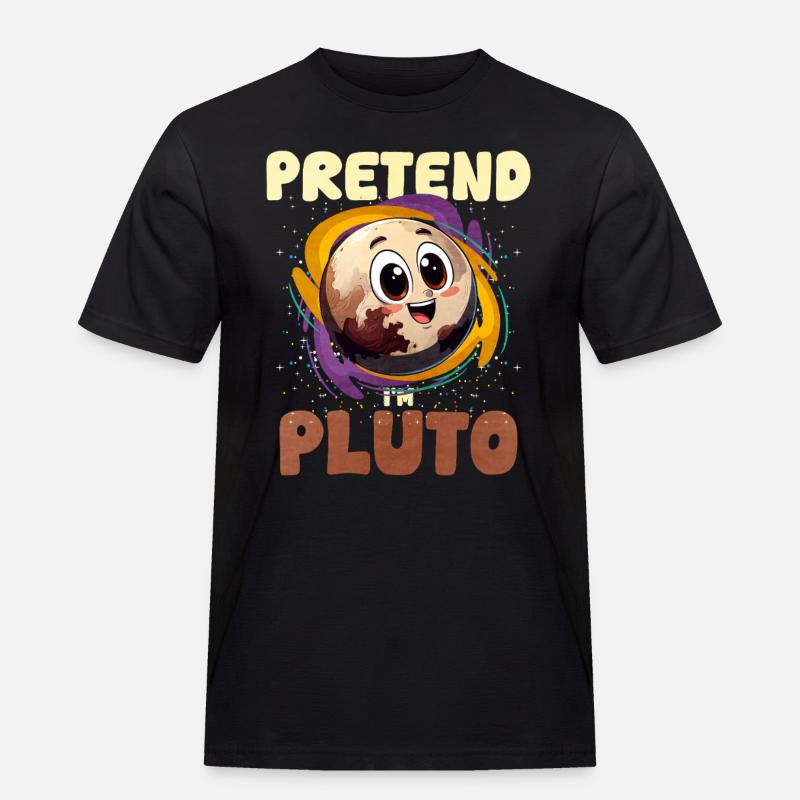Pluto - Männer Workwear T-Shirt - Schwarz