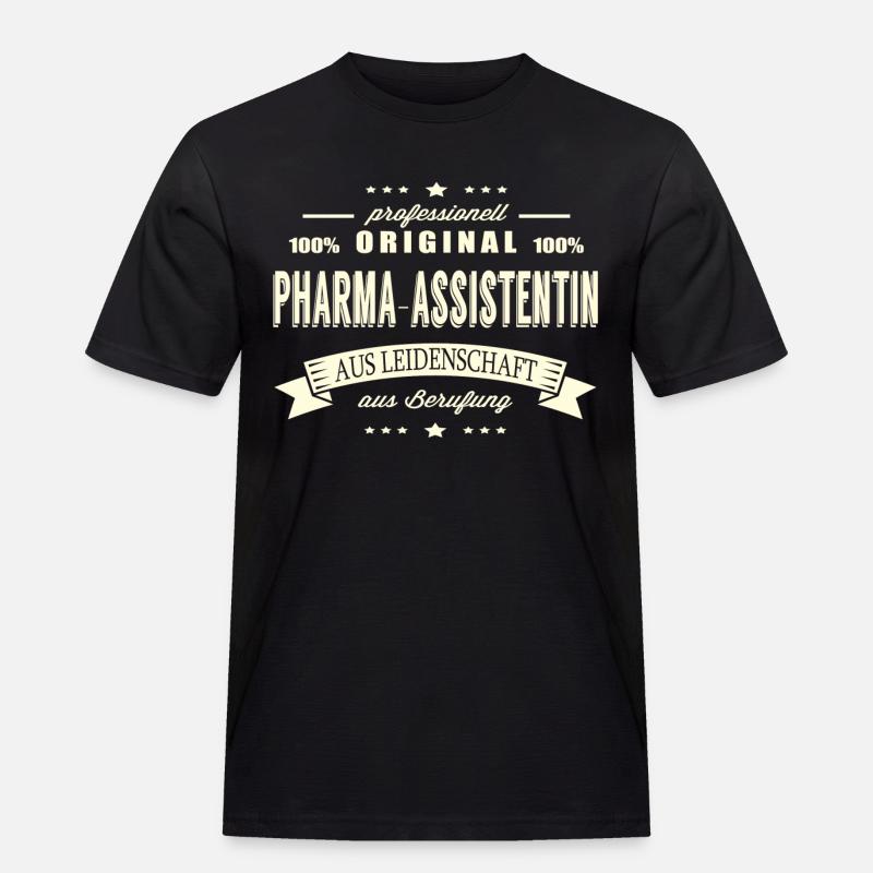Pharma-Assistentin aus Leidenschaft - Männer Workwear T-Shirt - Schwarz
