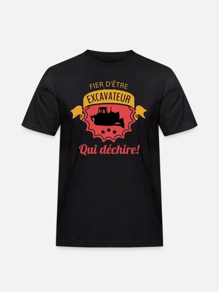 EXCAVATEUR - T-shirt Workwear homme - noir