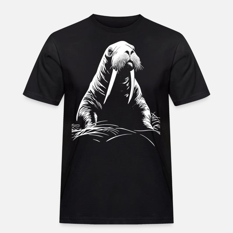 Walrus - Männer Workwear T-Shirt - Schwarz
