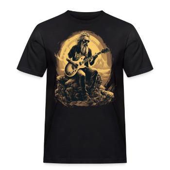 Gitarrist Gitarre Gitarrenspieler Geschenk - Männer Workwear T-Shirt - Schwarz - Vorne - AI Model Male 178 light (178cm)