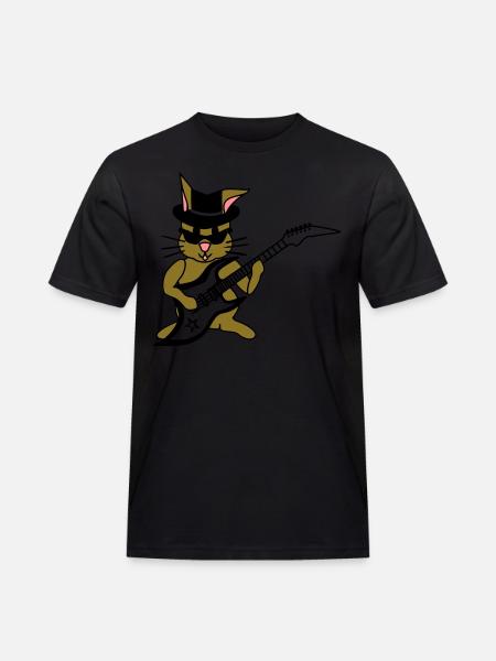 Rockstar Hase - Männer Workwear T-Shirt - Schwarz