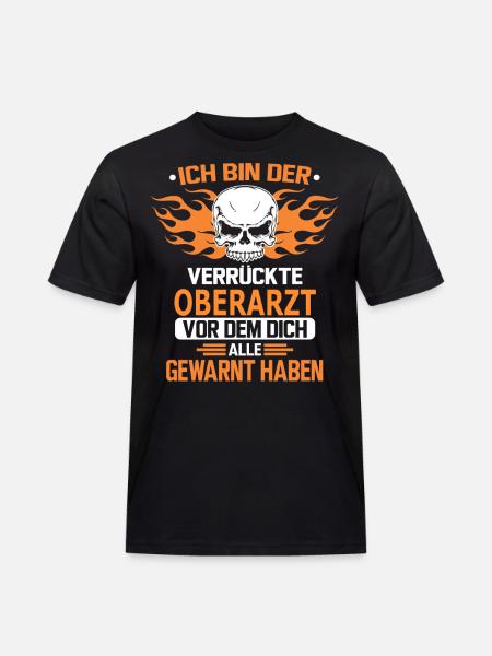 OBERARZT - Männer Workwear T-Shirt - Schwarz