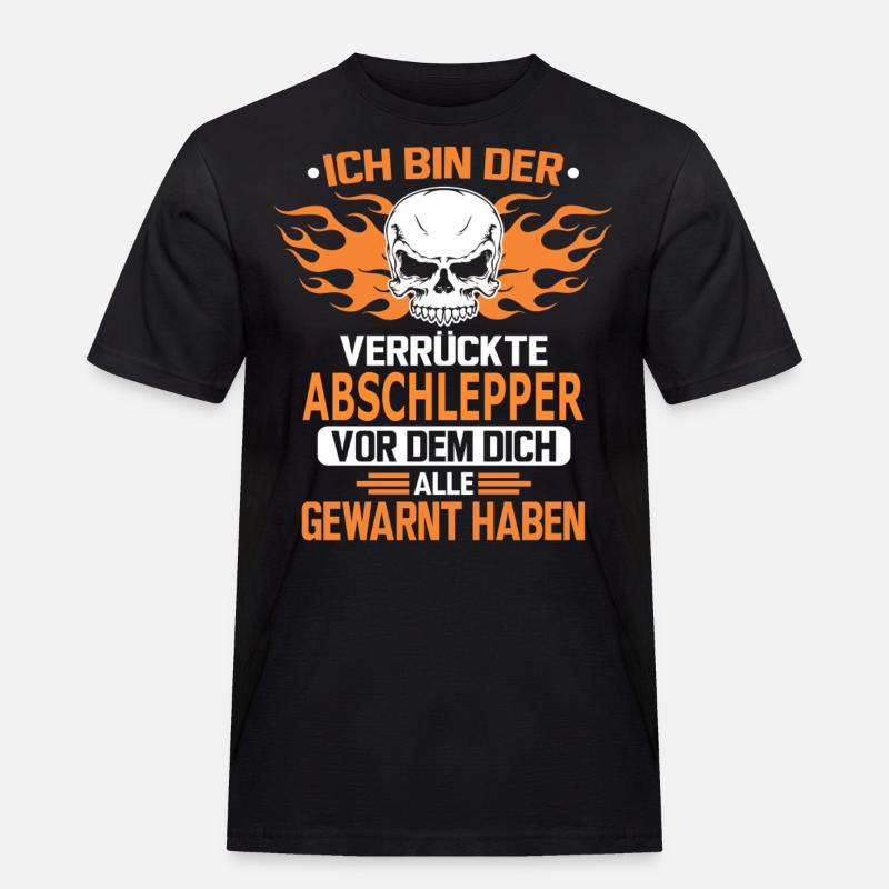ABSCHLEPPER - Männer Workwear T-Shirt - Schwarz