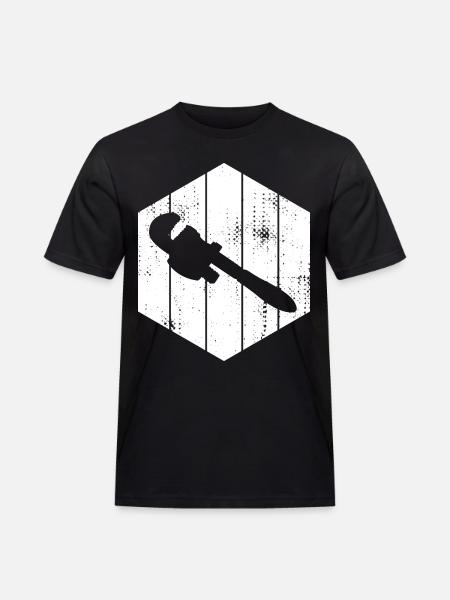 Pipe Wrench Sketch - Men's Workwear T-Shirt - black