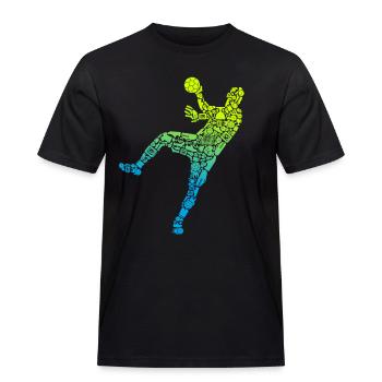 Handball Players Symbols Handball Players Boys Handball - Men's Workwear T-Shirt - black - Front - AI Model Male 178 light (178cm)