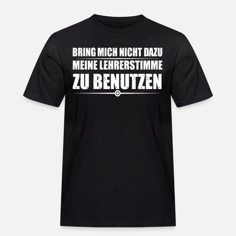 Lehrerstimme - Männer Workwear T-Shirt - Schwarz