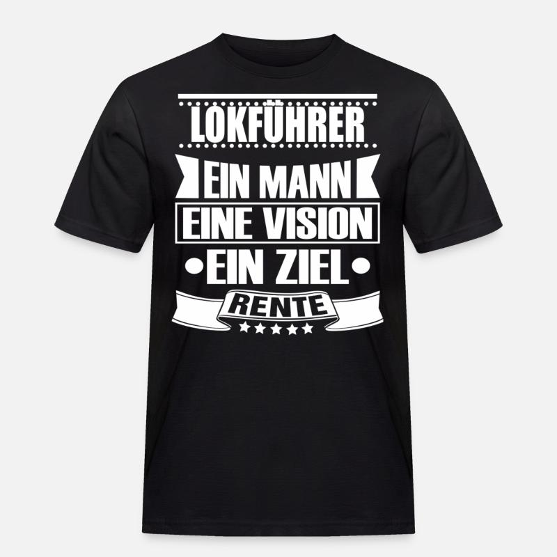 LOKFÜHRER - Männer Workwear T-Shirt - Schwarz