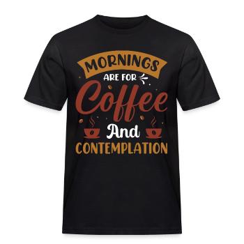 Le matin, c’est pour le café- Kaffee Sprüche - Kaffee - T-shirt Workwear homme - noir - Devant - AI Model Male 178 light (178cm)