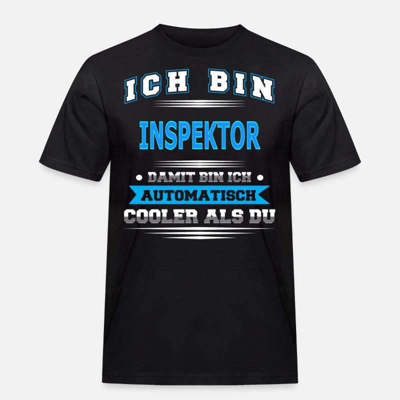 INSPEKTOR - Männer Workwear T-Shirt - Schwarz