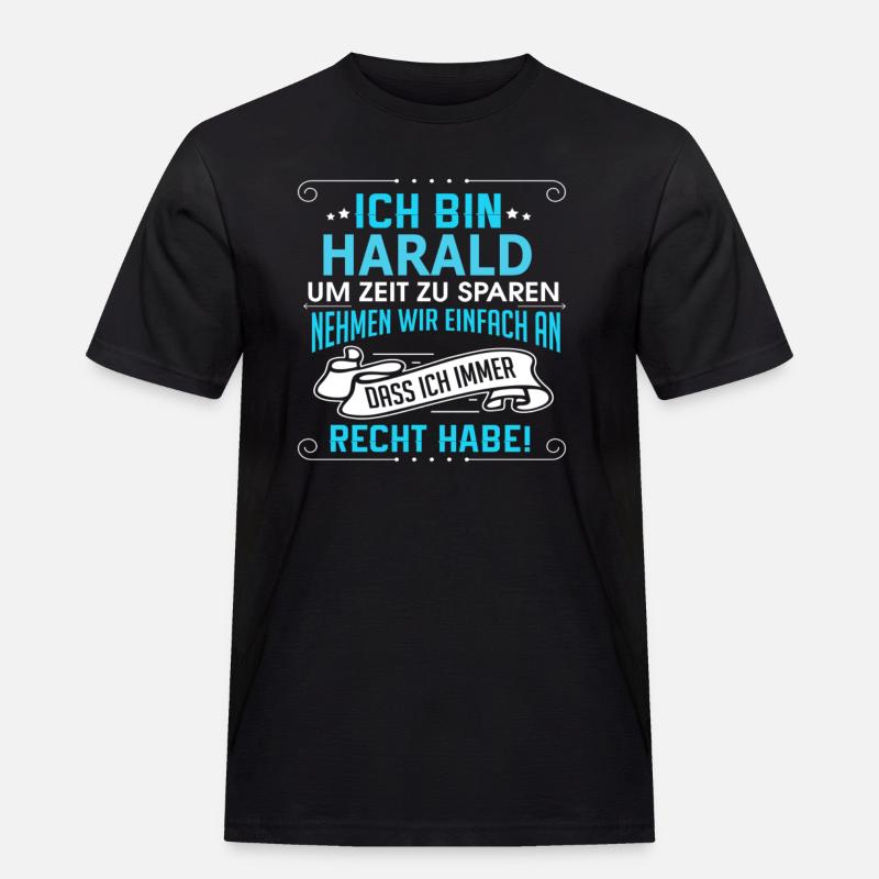 HARALD - Männer Workwear T-Shirt - Schwarz