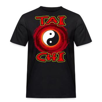 Tai chi - Men's Workwear T-Shirt - black - Front - AI Model Male 178 light (178cm)