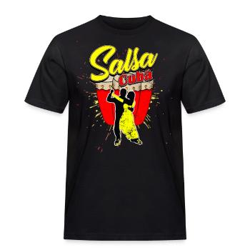 Salsa - Männer Workwear T-Shirt - Schwarz - Vorne - AI Model Male 178 light (178cm)